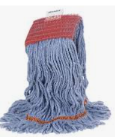 AG-1803 MOPPE BLEUE 20OZ BRINS ATTACHÉS ET BOUCLÉS AVEC BANDE LARGE