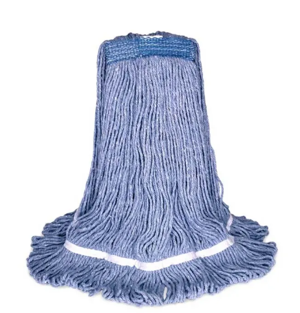 BVS-BEB4 MOPPE BLEUE 24OZ BRINS ATTACHÉS ET BOUCLÉS AVEC BANDE ÉTROITE