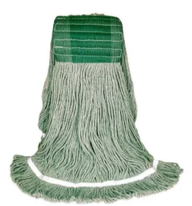 BVS-BLV3 MOPPE VERTE 20OZ BRINS ATTACHÉS ET BOUCLÉS AVEC BANDE LARGE