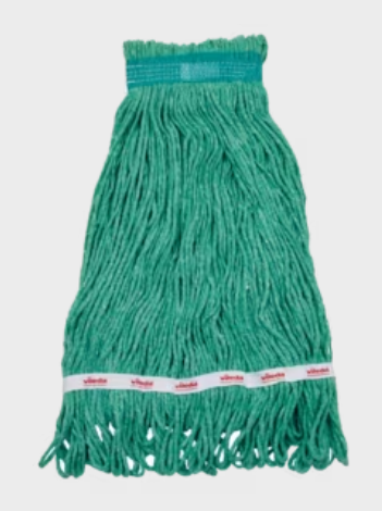 VILEDA-134876 MOPPE VERTE 20OZ BRINS ATTACHÉS ET BOUCLÉS AVEC BANDE LARGE