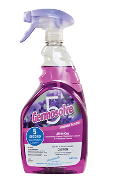 LW-32355(CSX12) ''GERMOSOLVE 5'' NETTOYANT ET DÉSINFECTANT TOUT-USAGE VENDU CAISSE 12X946ML