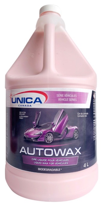 UNICA-NAX04 ''AUTOWAX'' CIRE VÉGÉTALE LIQUIDE POUR AUTOMOBILE AVEC CARNAUBA 4L