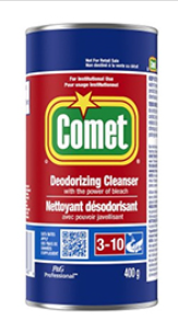 COMET(CSX24) NETTOYANT DÉSODORISANT EN POUDRE VENDU CAISSE 24X400GR