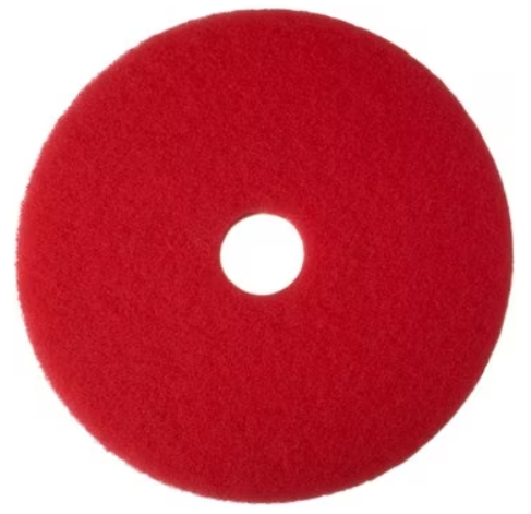 3M-5100 TAMPON 14'' POUR RÉCURAGE ET LUSTRAGE ''ROUGE'' 