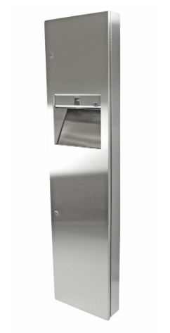FROST-400-B DISTRIBUTEUR DE PAPIER MAIN AVEC POUBELLE SEMI-ENCASTRÉ DE FINITION INOX 32L