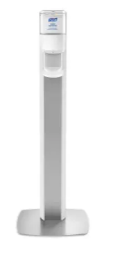 GOJO-7308-DS-SLV SUPPORT ARGENT AVEC DISTRIBUTEUR SANS CONTACT BLANC POUR DÉSINFECTANT ES8