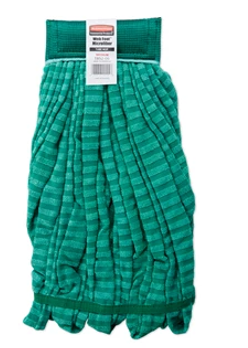 RUBBERMAID-FGT85206GR00 MOPPE VERTE EN MICROFIBRE 16OZ BRINS ATTACHÉS ET BOUCLÉS AVEC BANDE LARGE