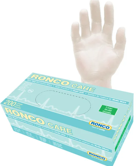 RC-230XL GANTS DE VINYLE CLAIR X-LARGE 3 MIL 200/BOITE