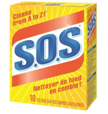 (CSX60)''TAMPONS S.O.S'' TAMPONS TOUT USAGE, AVEC SAVON, EN LAINE D'ACIER VENDU 60/CAISSE