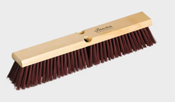 [152436] VILEDA-134475 BALAI BROSSE 36'' FIBRE RIGIDE ROUGE AVC BLOC EN BOIS 