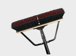 [187486] MA-134486 BALAI BROSSE 24'' FIBRE EXTRA RIGIDE NOIRE INCLUS ENTRECROISE ET MANCHE DE 60''