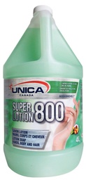 [860804] UNICA-804 ''SUPER LOTION 800'' SAVON LOTION DOUX POUR LES MAINS VERT 4L